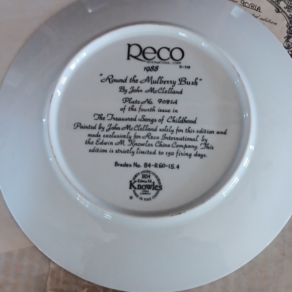 3 Vintage Collector's plates  "Treasured Song of Childhood by John McClellan" - Picture 4 of 6